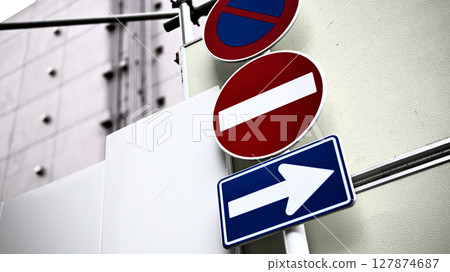 沒有進入道路標誌 沒有進入道路標誌 127874687