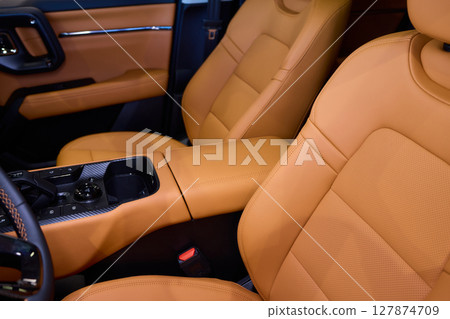Discover the Stylish Car Interior with Premium Leather Seats for elegance and comfort Discover the Stylish Car Interior with Premium Leather Seats for elegance and comfort 127874709