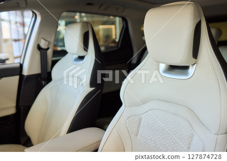 Discover the Stylish Car Interior with Premium Leather Seats for elegance and comfort Discover the Stylish Car Interior with Premium Leather Seats for elegance and comfort 127874728