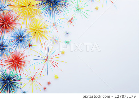 Fireworks that light up the summer sky 127875179