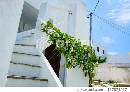 A view of the town of Skyros on the Greek island A view of the town of Skyros on the Greek island 127875457