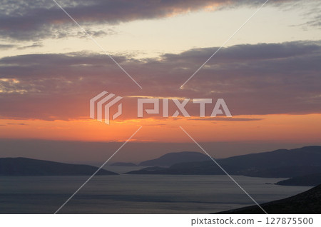 Scenery after the sun has set over the horizon Scenery after the sun has set over the horizon 127875500