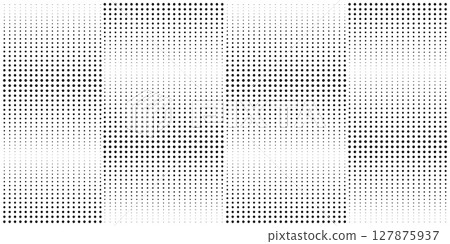 Dynamic dotted pattern. Background with halftone gradient effect. Polka dot abstract geometric print. Minimal decorative design. Vector graphic illustration 127875937