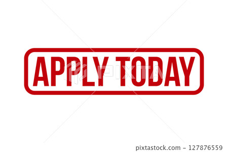 Red Apply Today Rubber Stamp Seal Vector 127876559