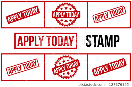 Apply Today Rubber Stamp Set Vector 127876565