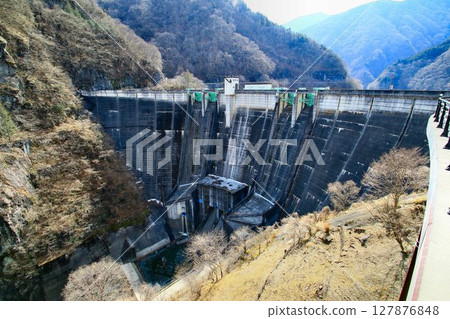 A dam built at the uppermost part of the Arakawa River... Chichibu "Futase Dam" 127876848