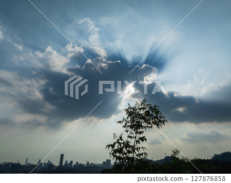 Aerial view of landscape in shenzhen city, China 127876858
