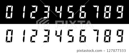 Digital number material 127877333