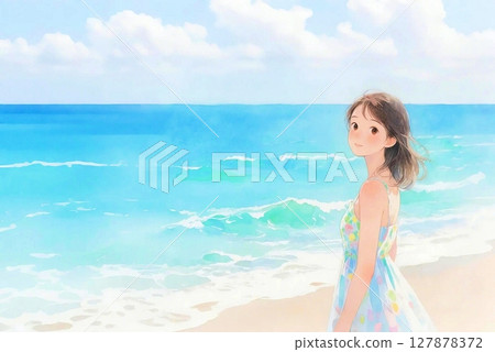海灘上的女朋友 127878372
