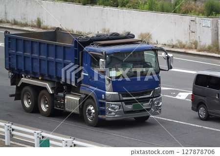 Industrial waste collection truck 127878706