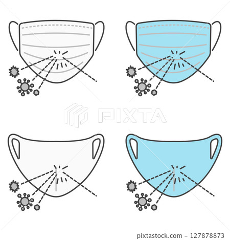 圖解資料:阻擋細菌和病毒的口罩、感染控制、公共衛生 圖解資料:阻擋細菌和病毒的口罩、感染控制、公共衛生 127878873