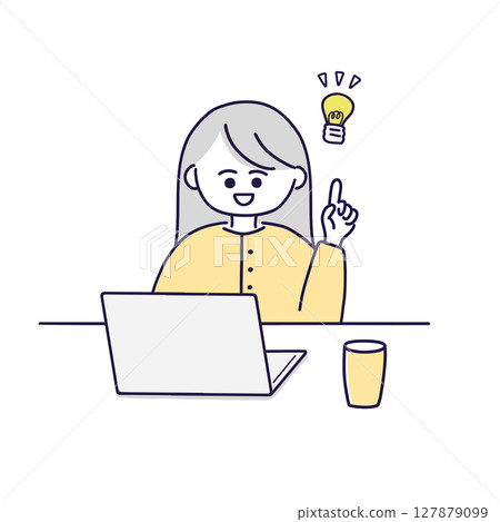 一個想出一個好主意的女人 127879099