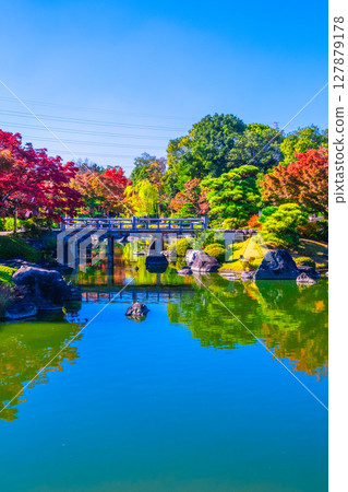 Autumn leaves at Daisen Park Japanese garden Autumn leaves at Daisen Park Japanese garden 127879178