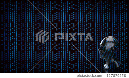 The Human Bust Ana AGI for Technology concept 3d rendering. 127879258