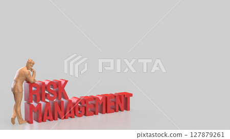 The Red risk management for Business concept 3d Rendering. 127879261