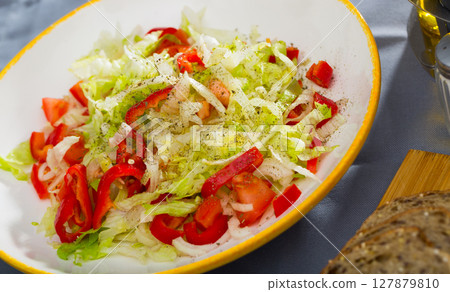 Light salad with fresh vegetables Light salad with fresh vegetables 127879810