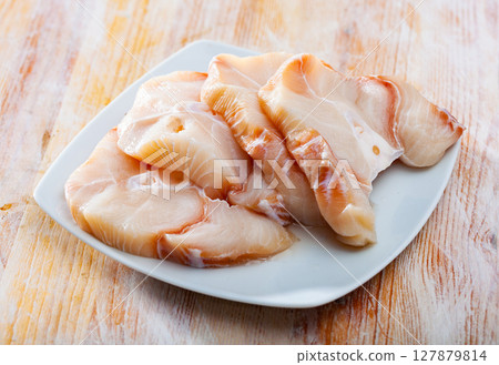 Raw shark steaks 127879814