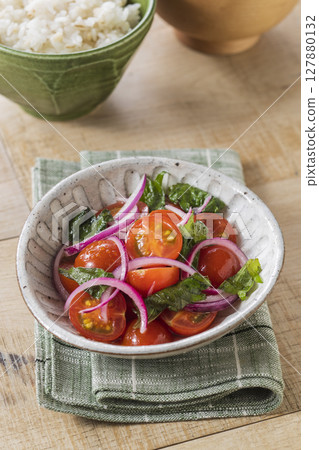 Japanese-style marinated tomatoes Japanese-style marinated tomatoes 127880132