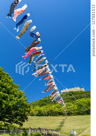 若宮公園:藍天下飄揚的鯉魚旗(神奈川縣厚木市) 若宮公園:藍天下飄揚的鯉魚旗(神奈川縣厚木市) 127881512