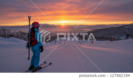 Winter sports at a ski resort Winter sports at a ski resort 127882194
