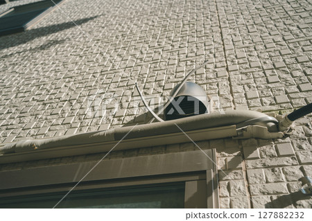 Air conditioner contractor, wire cut Air conditioner contractor, wire cut 127882232