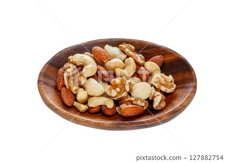 Unsalted mixed nuts [white background, cutout] 127882754