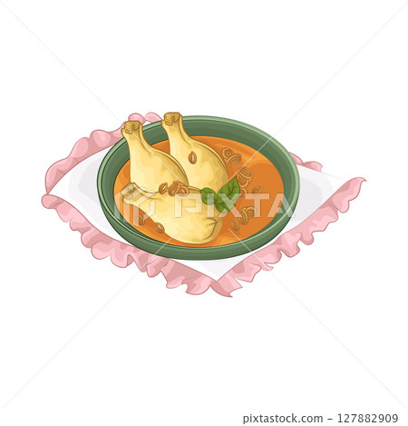 Illustration of opor Illustration of opor 127882909