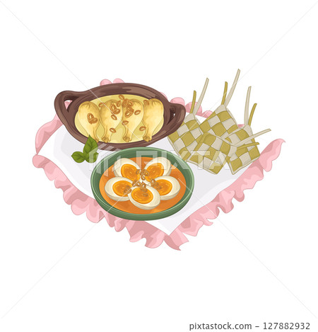 Illustration of opor Illustration of opor 127882932