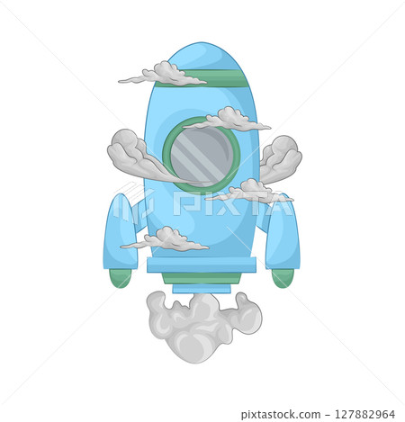 Illustration of rocket 127882964