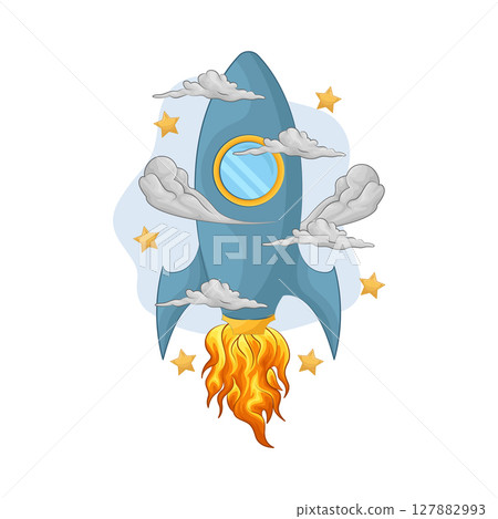 Illustration of rocket Illustration of rocket 127882993