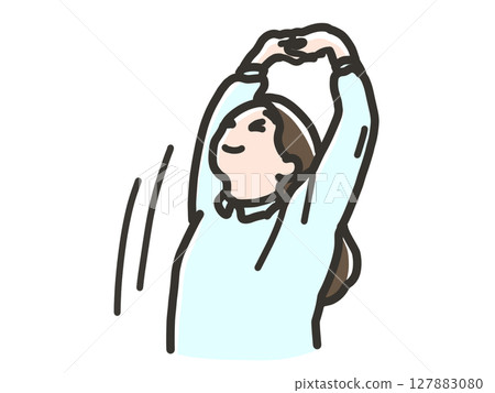 Illustration of a growing woman 127883080