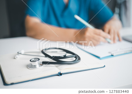 Concept business doctor education essential globalization, student learn and study in university and college to master knowledge needed travel global economy. book stethoscope for medical health care Concept business doctor education essential globalization, student learn and study in university and college to master knowledge needed travel global economy. book stethoscope for medical health care 127883440