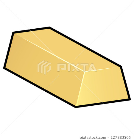 Illustration of gold bullion 127883505