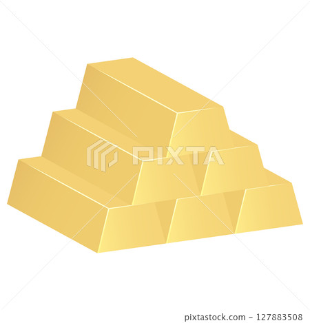 Illustration of gold bullion Illustration of gold bullion 127883508