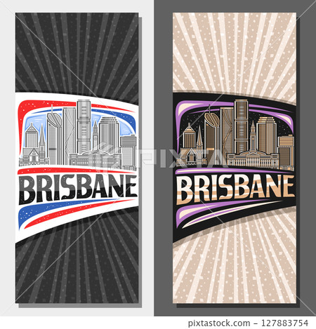 Vector vertical layouts for Brisbane Vector vertical layouts for Brisbane 127883754