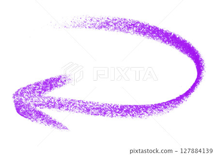 Purple arrow symbol colored pencil isolated on transparent background 127884139