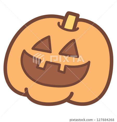微笑的南瓜燈插圖 微笑的南瓜燈插圖 127884268