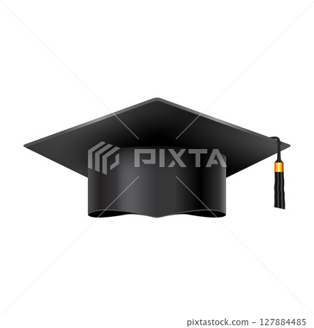 Graduation Cap with Tassel. Vector Graduation Cap with Tassel. Vector 127884485