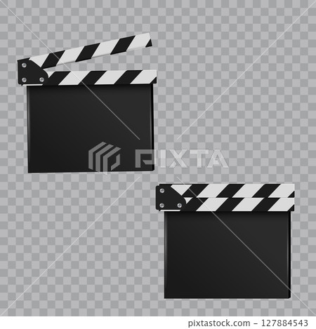 Cinema Clapper Board Director's Tool for Movie Making .Vector 127884543