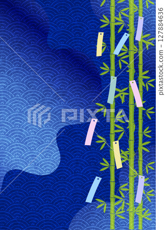 七夕夏季條背景 127884636