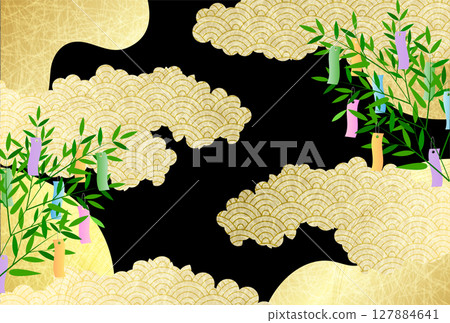 Tanabata summer strips background 127884641