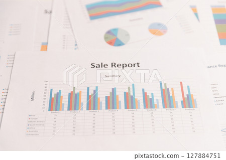 Business graph, chart on table. Financial development, banking account, statistic. Close up business people meeting to discuss situation on market. calculating investment. Business financial concept. Business graph, chart on table. Financial development, banking account, statistic. Close up business people meeting to discuss situation on market. calculating investment. Business financial concept. 127884751