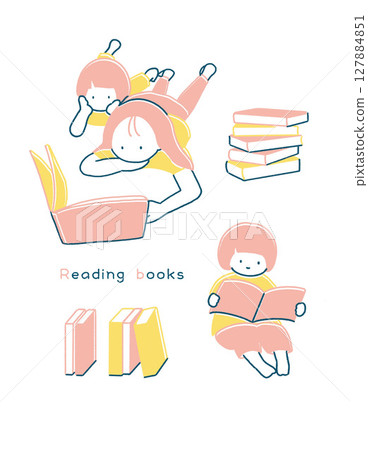 女孩們讀書 127884851