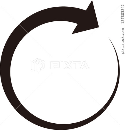 簡單旋轉箭頭 2 黑色單 127885242
