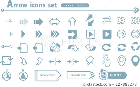 Arrow icon (blue) set 2 Arrow icon (blue) set 2 127885278