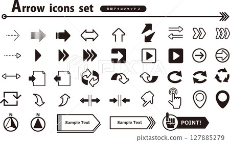 Arrow icon (black) set 2 Arrow icon (black) set 2 127885279