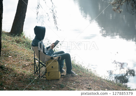 Future remote work combines technology nature smart phone enable e-learning productivity while traveling blending comfort modern devices serenity computer equipment business connection natural world 127885379