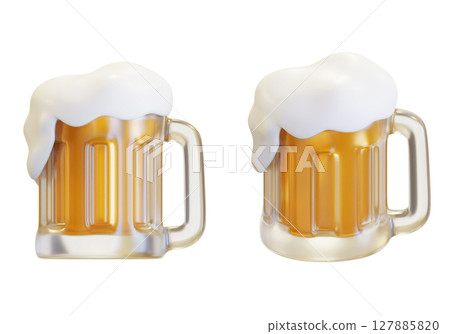 Cartoon Style Beer Mug 3D graphic 127885820