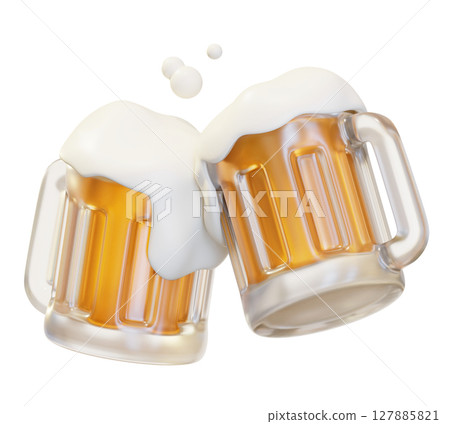 Cartoon Style Beer Mug 3D graphic Cartoon Style Beer Mug 3D graphic 127885821