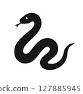 蛇剪影圖 127885945